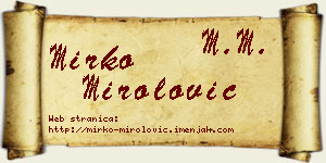 Mirko Mirolović vizit kartica